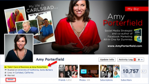 Make sure your Profile is linked to your Page in your About section.