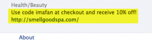 Consider adding in a coupon code and drive traffic to your website.