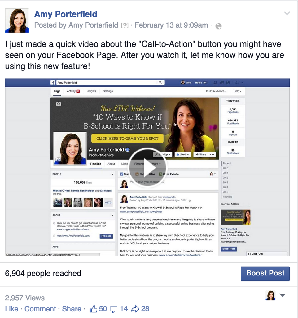 If you are in an niche that you can give quick, helpful tips in the form of a video, DO IT. You don’t even need to be on the video. In this example I used Screenflow to record a short tip.
