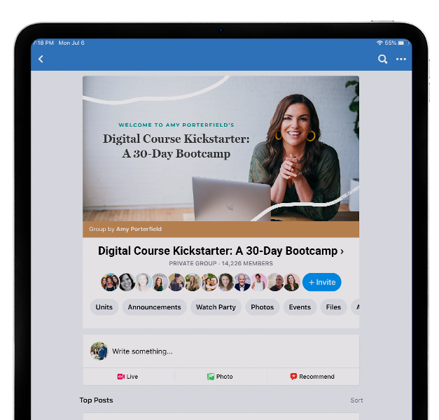 Digital Course Kickstarter: A 30-Day Bootcamp Facebook Group
