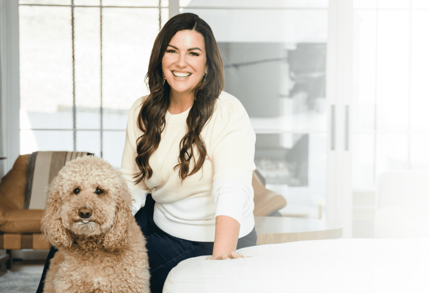 amy porterfield with her dog scout