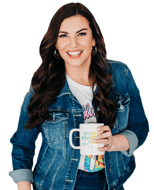 amy porterfield holding a cup of coffee