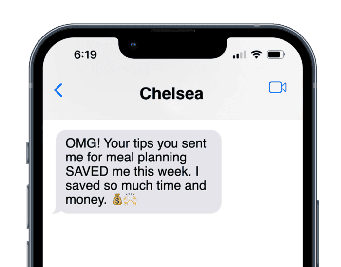 ipad showing a happy customer text
